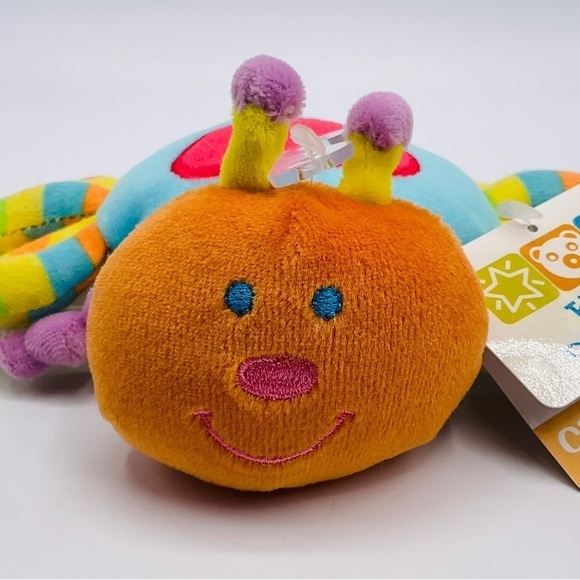 KIDS Preferred 5” Butterfly Bug Insect Rattle Stuffed Plush Cloth Baby Toy Heart - Picture 3 of 12